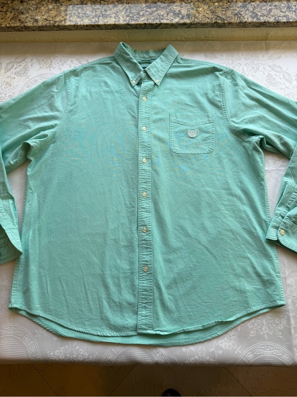 Chaps Mint Green Button-Down Shirt Men’s Size XXL Classic Casual Business Top